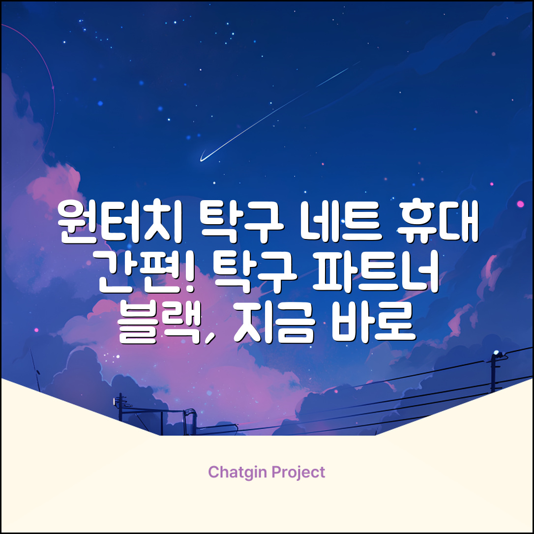 원터치 탁구 지주 네트 휴대용 탁구네트 세트, 1개, 블랙 추천 리뷰