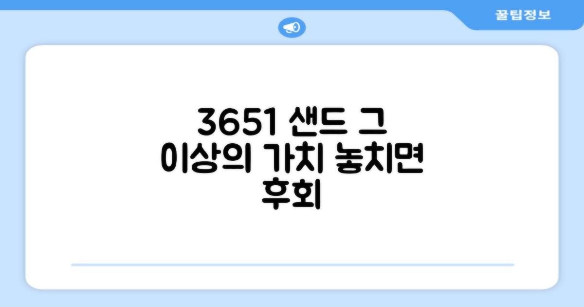 3651 샌드, 그 이상의 가치