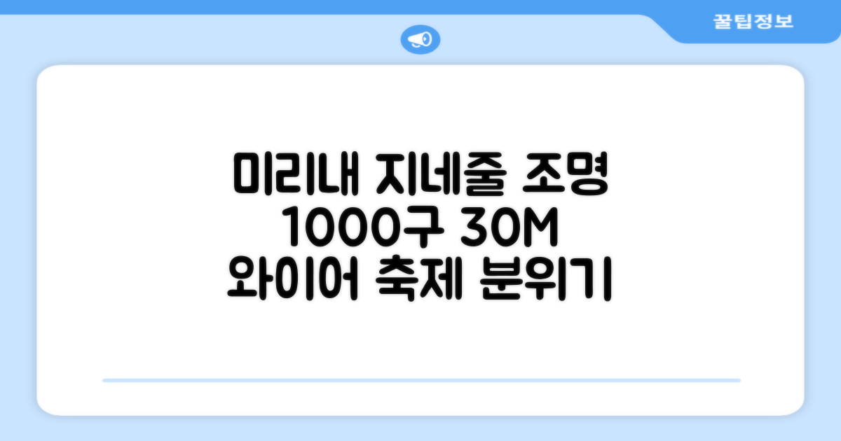 아리조명 LED 미리내 와이어 지네 전구 크리스마스 장식 줄 조명 30M 1000구 실내외 장식용