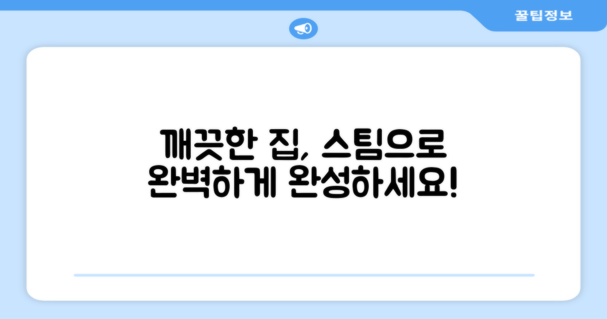 깨끗한 집, 스팀으로 완성하세요