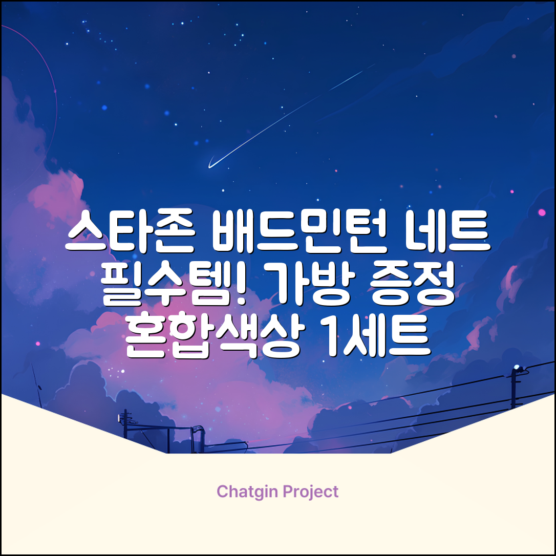 스타존 배드민턴 그물 네트 + 가방, 혼합색상, 1세트 추천 리뷰