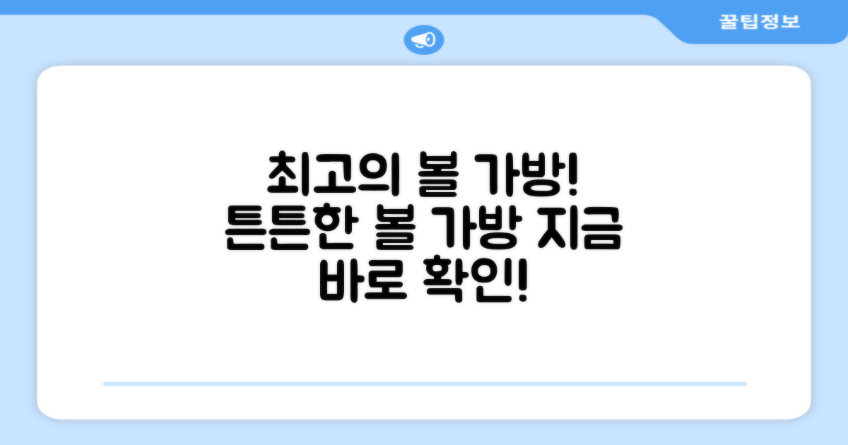 어떤 튼튼한 볼 가방을 찾으세요?