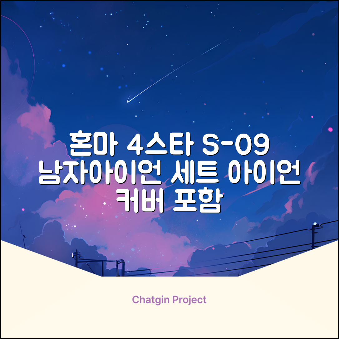 혼마아이언세트 남자아이언세트 S-09 혼마아이언 4스타 4/5/6/7/8/9/10/11/A/S 아이언커버 포함, 그라파이트S 추천 리뷰