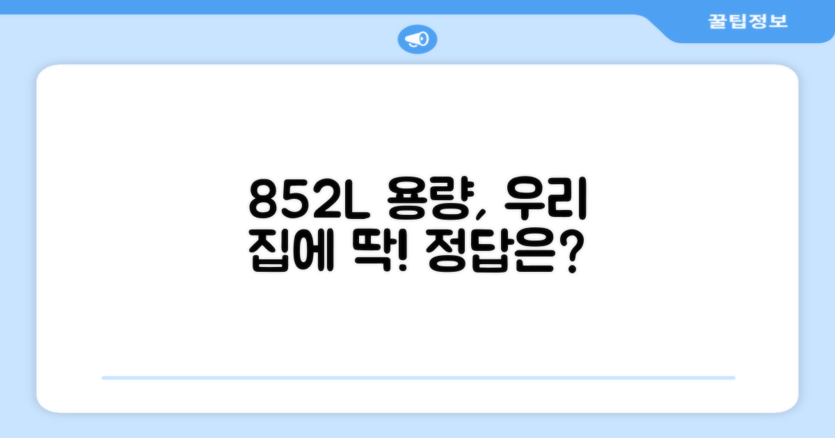 852L 용량, 우리 집에 맞을까?
