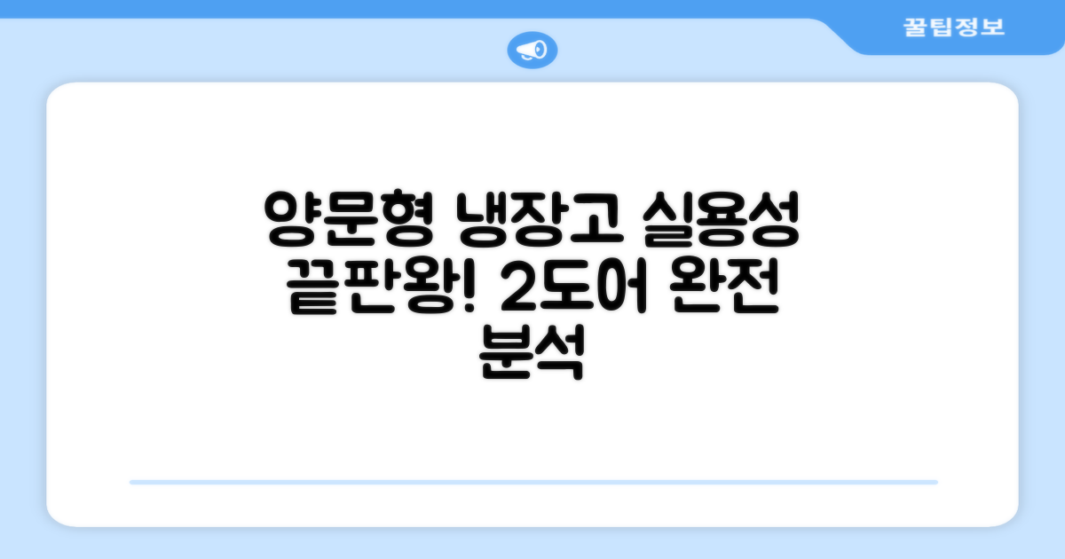 2도어 양문형, 실용성 집중 분석