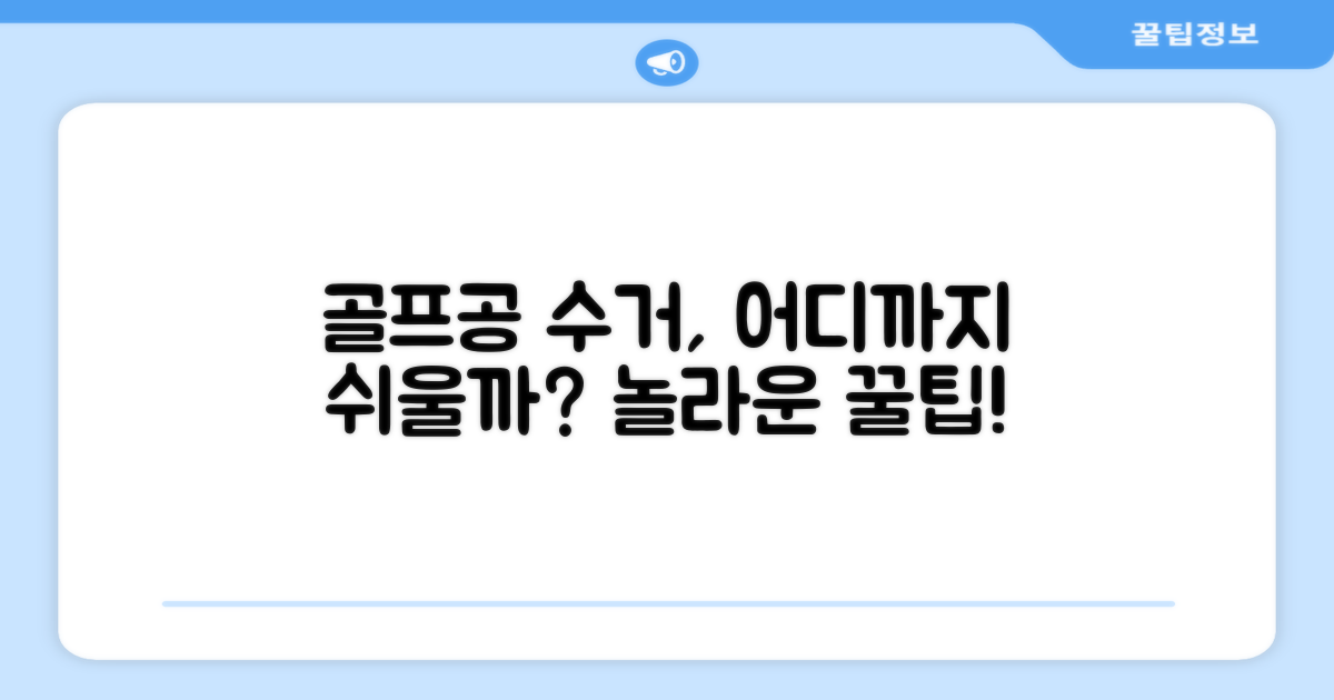 간편한 골프공 수거, 어디까지?