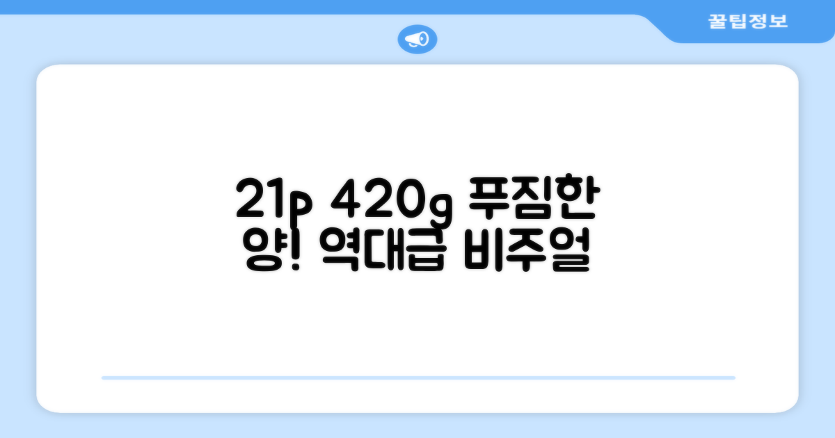 21p, 420g 푸짐한 양