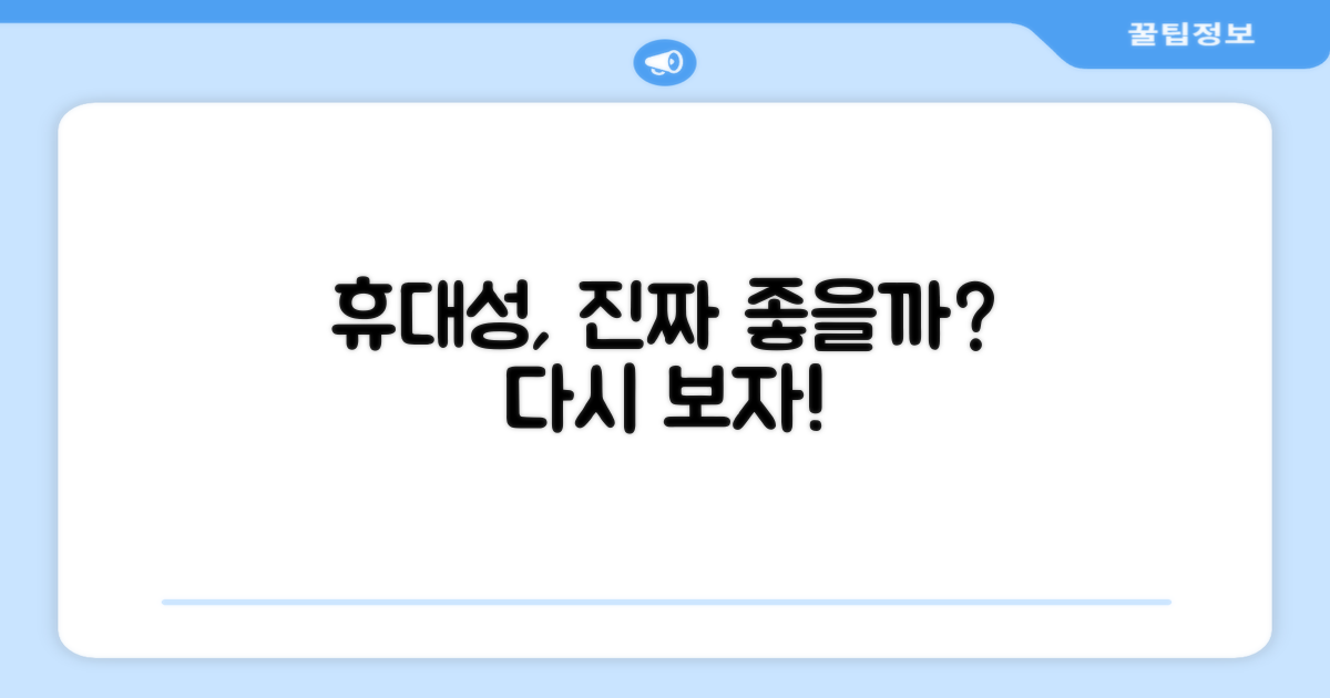 휴대성, 정말 좋을까?