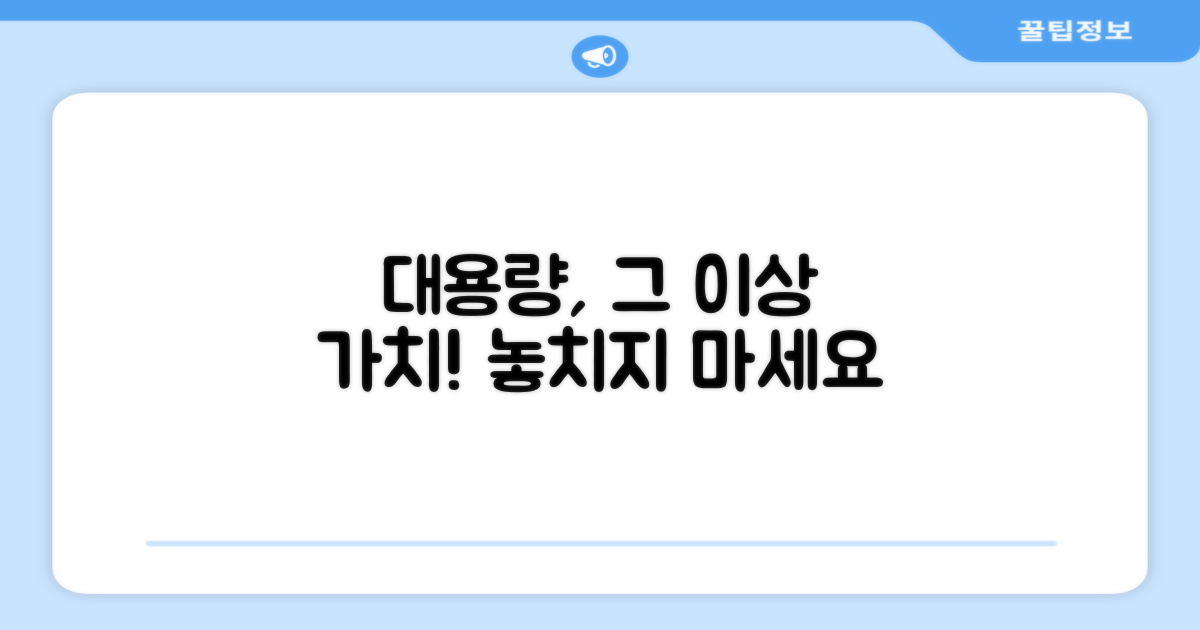대용량, 그 이상의 가치
