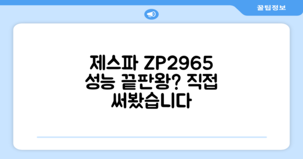 제스파 ZP2965, 성능은 어떨까요?
