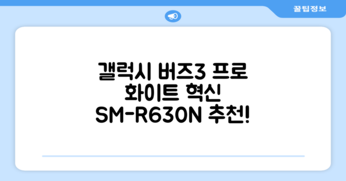 삼성전자 갤럭시 버즈3 프로 블루투스 이어폰, SM-R630N, 화이트 추천 리뷰