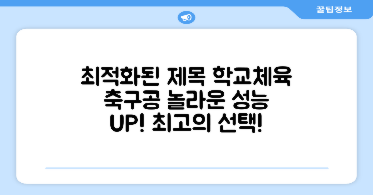 학교체육 최적화 축구공