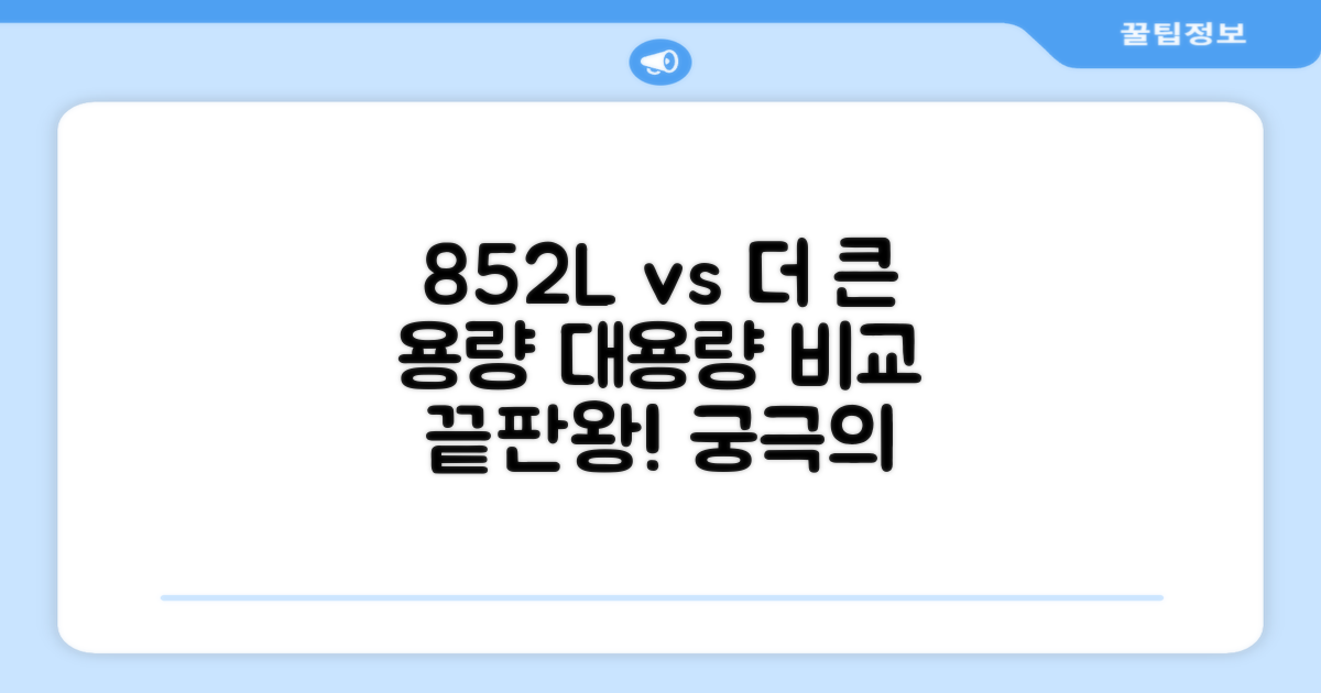 852L vs 그 이상 용량