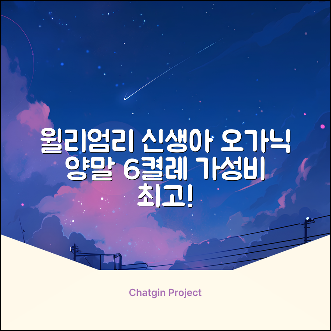 윌리엄리 신생아 오가닉 양말 6켤레 추천 리뷰