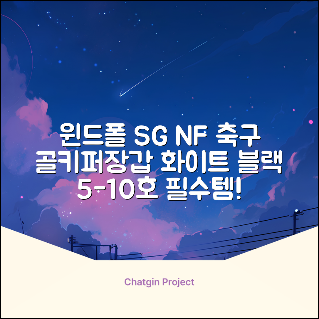 윈드폴스포츠 SG NF 축구 골키퍼장갑 5호-10호, 윈드폴스포츠 SG NF 골키퍼장갑 화이트 블랙, 1개 추천 리뷰