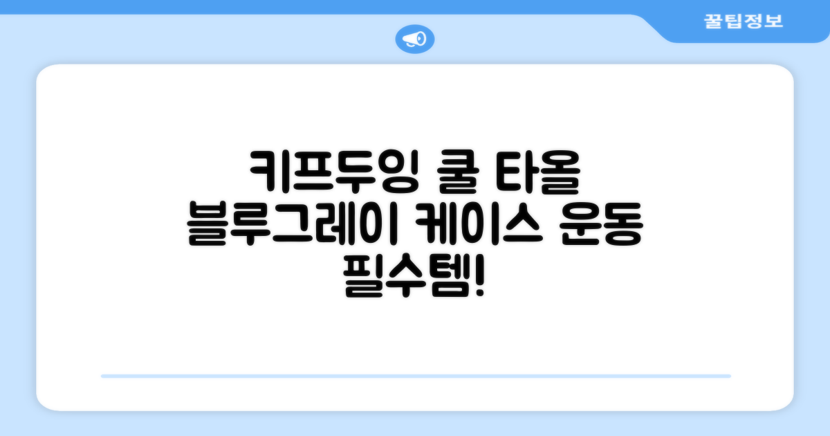 키프두잉 건식 스포츠 쿨 타올 케이스, 블루 + 그레이, 1세트 추천 리뷰
