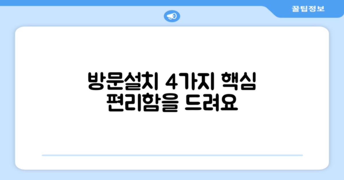 방문설치, 4가지 편리함 제공