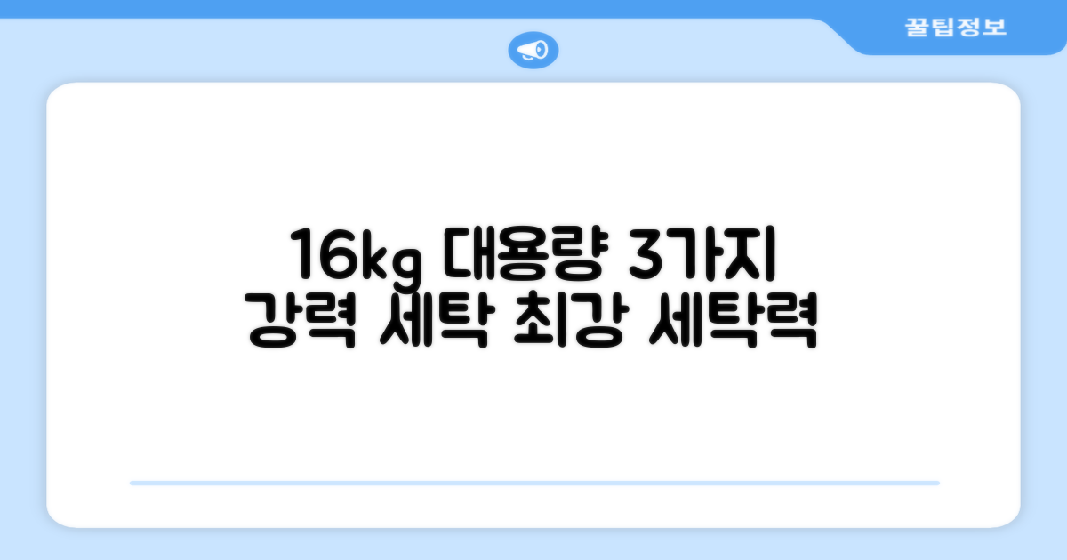 16kg 대용량, 3가지 강력 세탁