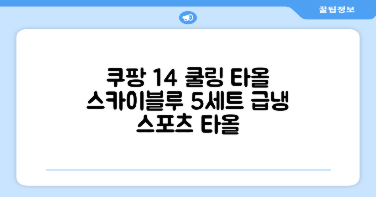 [쿠팡입점 1+4 이벤트] 아이스 쿨링 스포츠타올 건식 급냉 타올, 5세트, 스카이블루 추천 리뷰
