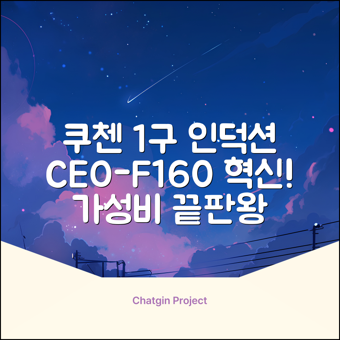 쿠첸 슬림 인덕션 1구, CEO-F160, 일반형 추천 리뷰