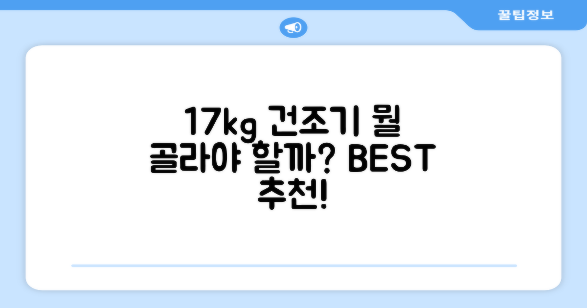 17kg 건조, 뭐가 좋을까?