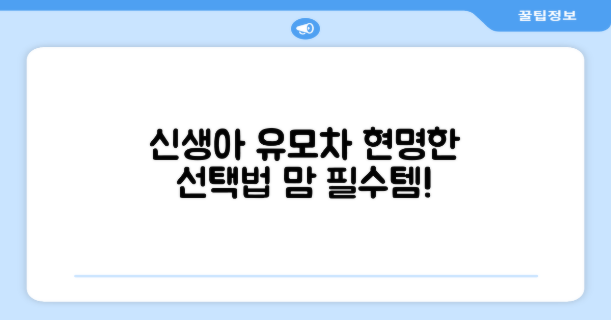 신생아 유모차, 현명한 선택법