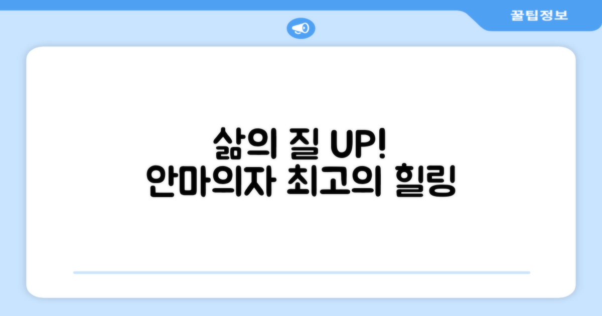 안마의자, 삶의 질 UP