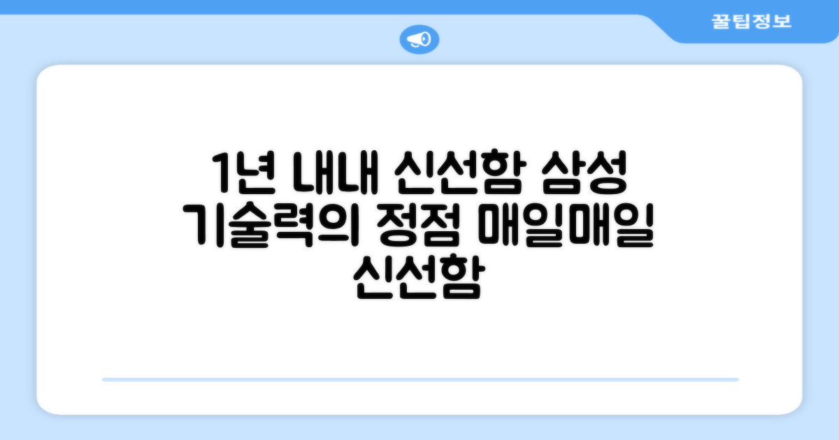1년 365일 신선함, 삼성의 기술력