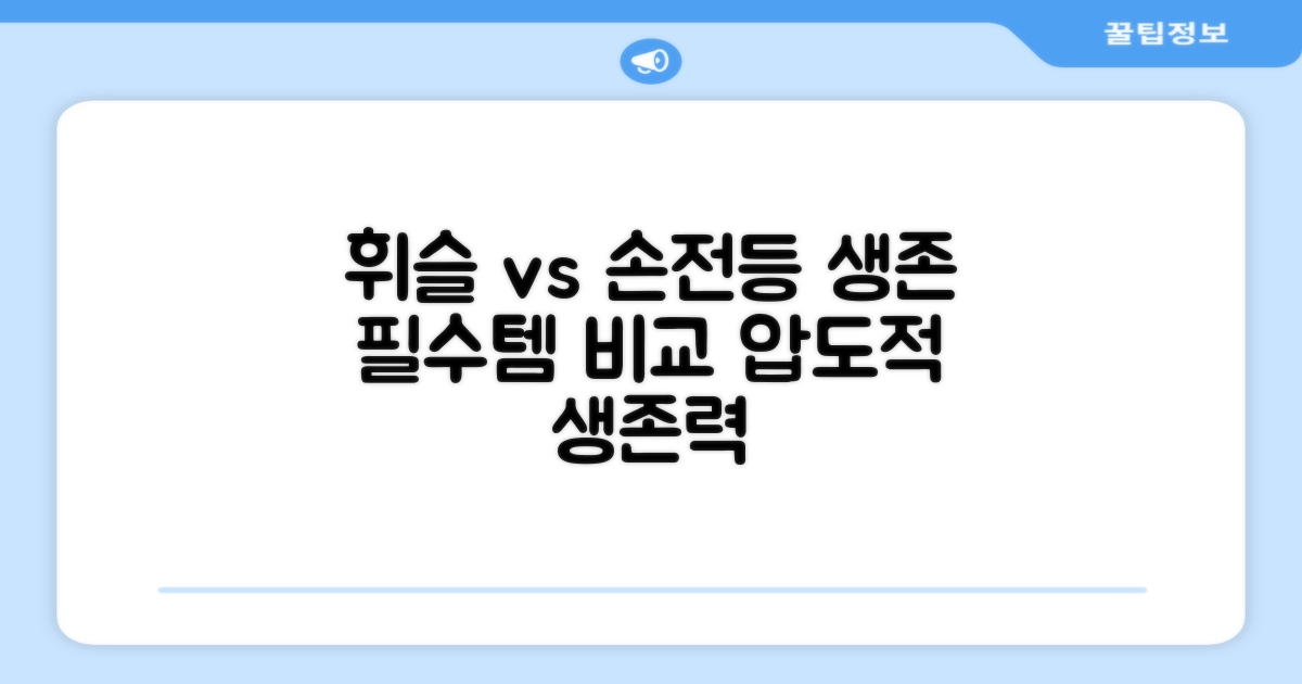 기능 비교: 휘슬 + 손전등