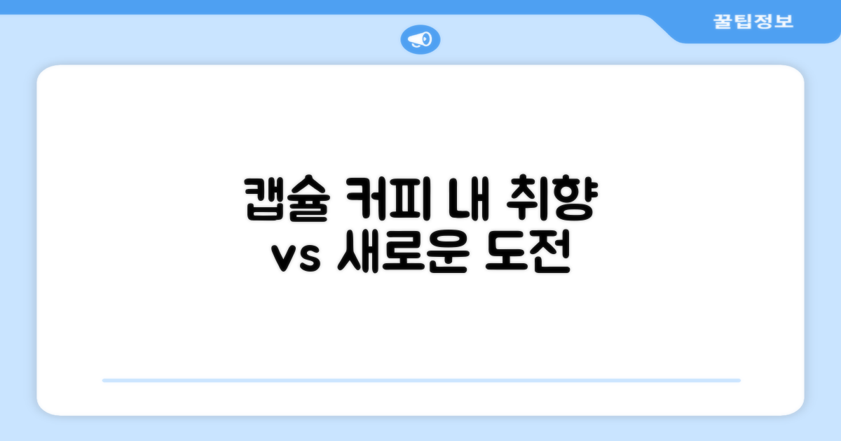 캡슐 커피머신, 취향 저격 vs 새로운 도전