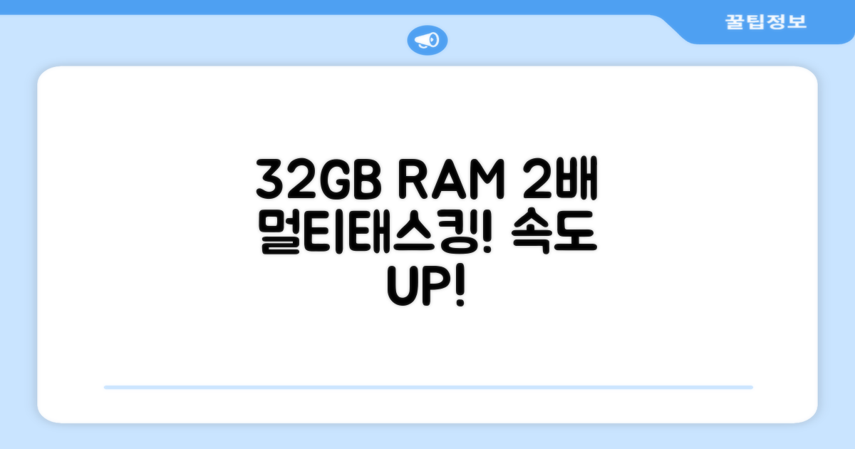 32GB RAM, 2배 멀티태스킹 능력