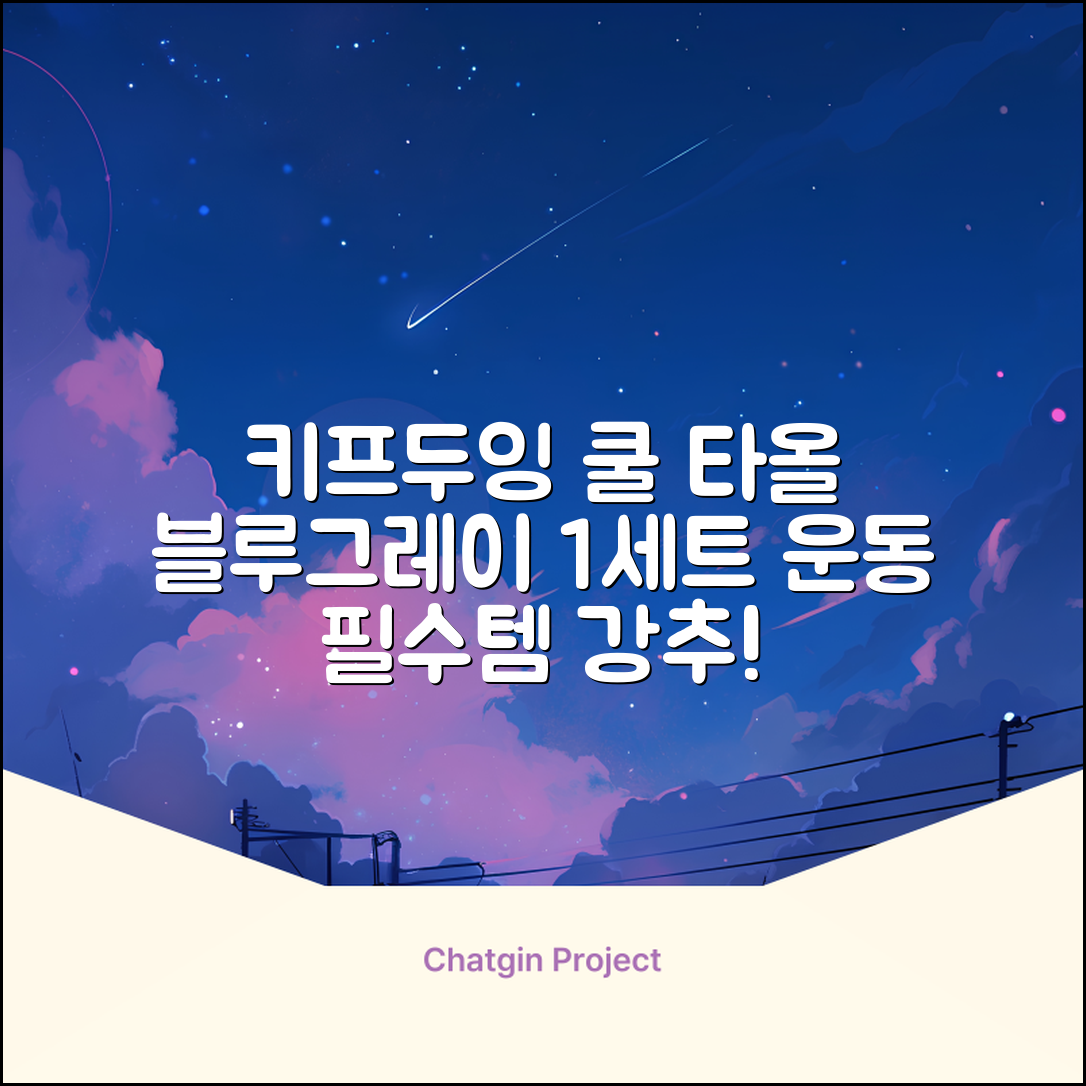 키프두잉 건식 스포츠 쿨 타올 케이스, 블루 + 그레이, 1세트 추천 리뷰